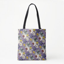 Katze und Blumenmuster-Tragetasche