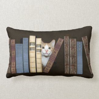 Katze und Bücher Lendenkissen