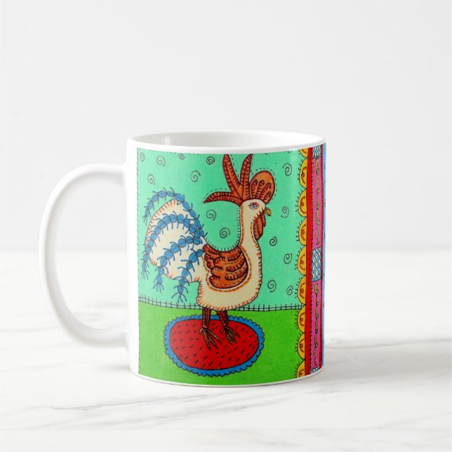 Katze und Cockeral Kaffeetasse (Links)