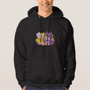 Katze und Cooler Vogel-Retro-Spaß komisch Bizarre Hoodie