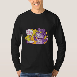 Katze und Cooler Vogel-Retro-Spaß komisch Bizarre T-Shirt