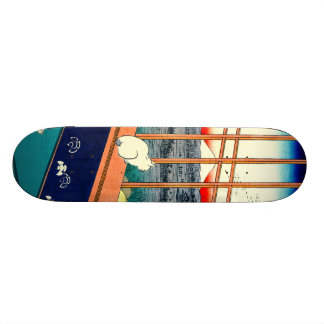 Katze und der Fujisan 1857 Skateboard