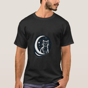 Katze und der Mond T-Shirt