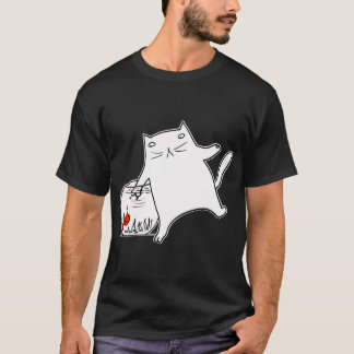 Katze und ein Fisch T-Shirt