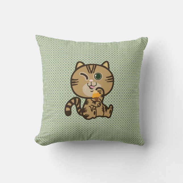 Katze und Eis Kissen (Vorderseite)