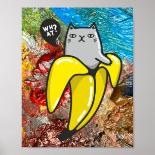 Katze und Farben Poster