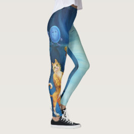 Katze und Fiddle Leggings