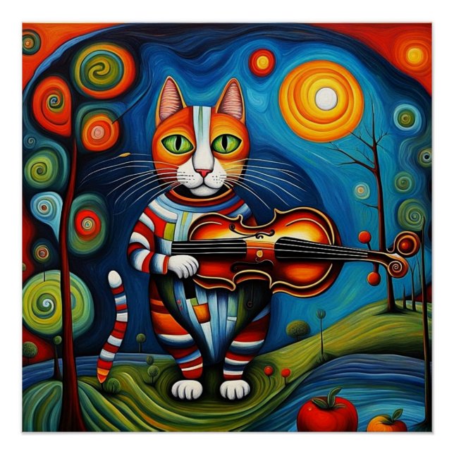 Katze und Fiddle Poster (Vorderseite)