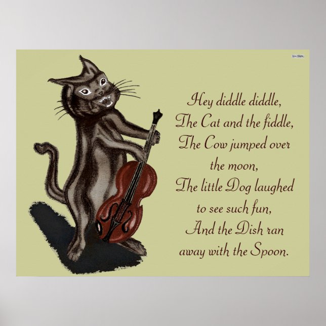 Katze und Fiddle Poster (Vorne)