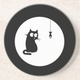Katze und Fisch ,(Cat and Fish) Untersetzer
