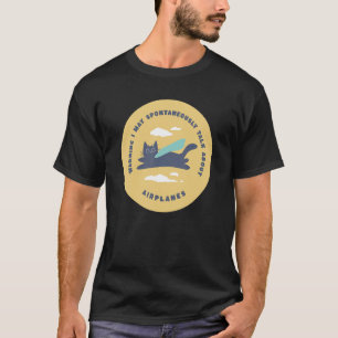 Katze und Flugzeuge für die Luftfahrt und von Katz T-Shirt