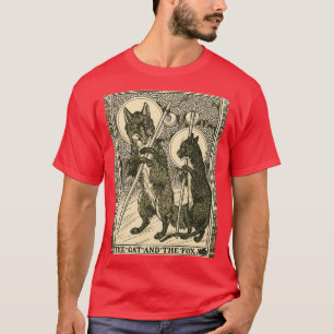 KATZE UND FOX-Waldtiere Schwarz-weiß Flo T-Shirt