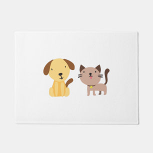 Katze und Hund Fußmatte