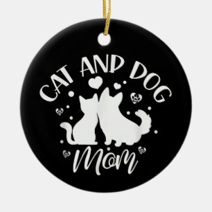Katze Und Hund Mama Mädchen Liebhaberin Hunde Katz Keramik Ornament