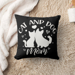 Katze Und Hund Mama Mädchen Liebhaberin Hunde Katz Kissen