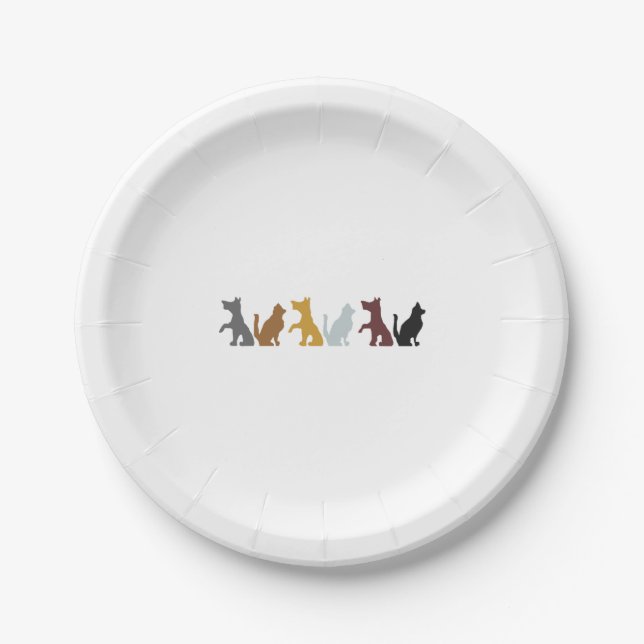 Katze und Hund Pappteller (Vorderseite)