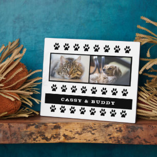 Katze und Hund Pet Paw Print 2 Foto Fotoplatte