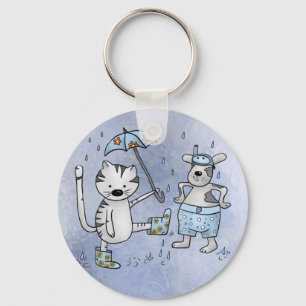 Katze und Hund Schlüsselanhänger