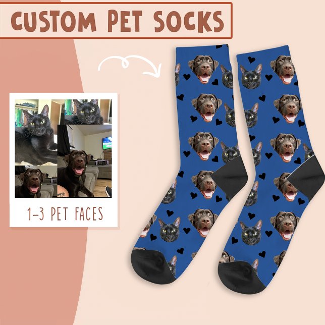 Katze und Hunde sind Personalisiert, mit Herz auf  Socken (Von Creator hochgeladen)