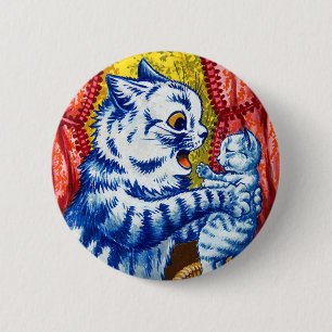 Katze und ihre Kätzchen Button