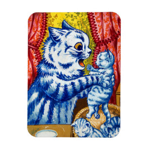 Katze und ihre Kätzchen Magnet