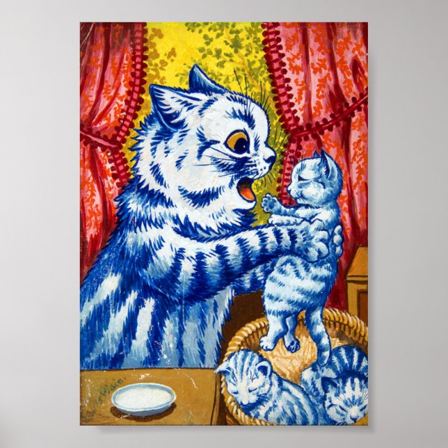 Katze und ihre Kätzchen Poster (Vorne)