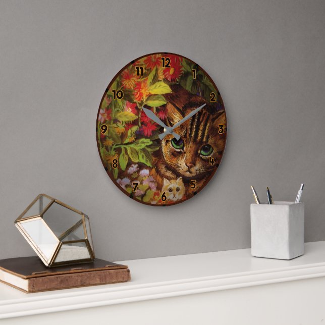 KATZE UND KÜCHE GROßE WANDUHR (Büro)