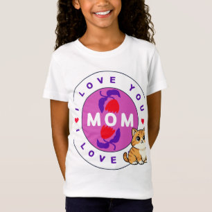 Katze und Mama Design T-Shirt