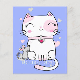 Katze und Maus Beste Freunde, Funny Cat Kitten Ges Flyer
