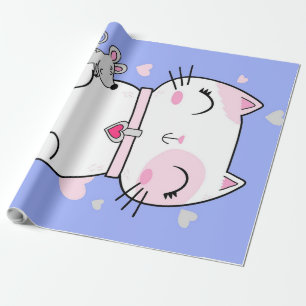 Katze und Maus Beste Freunde, Funny Cat Kitten Ges Geschenkpapier