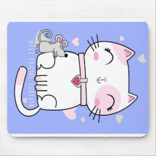 Katze und Maus Beste Freunde, Funny Cat Kitten Ges Mousepad