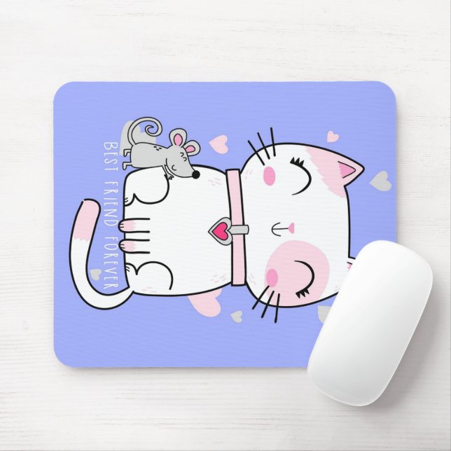 Katze und Maus bester Freund für immer Blanket Mousepad (Mit Mouse)