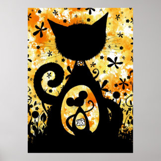 Katze und Maus - Plakatdruck Poster
