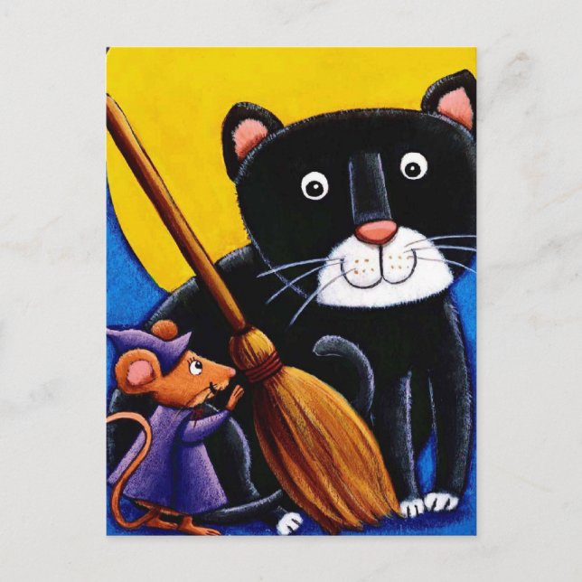 Katze und Maus Postkarte (Vorderseite)