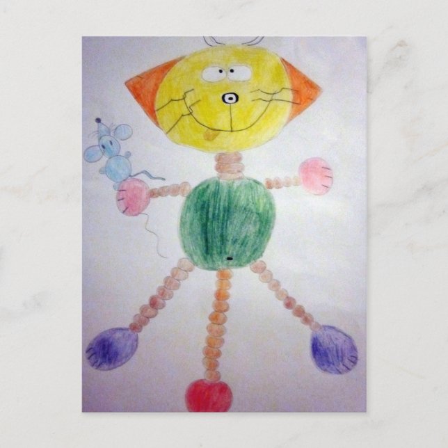 Katze und Maus Postkarte (Vorderseite)