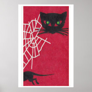 Katze und Maus - Streichholzschachteldruck - Ästhe Poster
