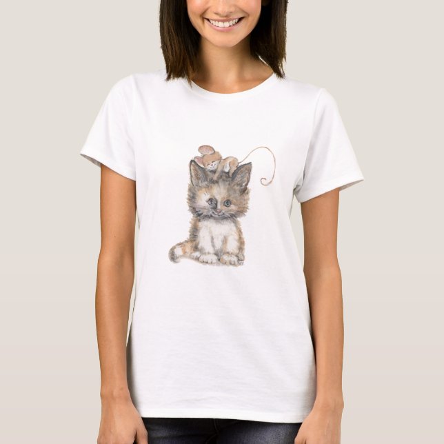 Katze und Maus T - Shirt von Frauen (Vorderseite)