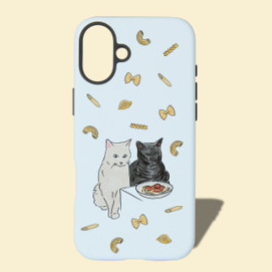 Katze und Pasta Geburtskarte iPhone 16 Plus Hülle