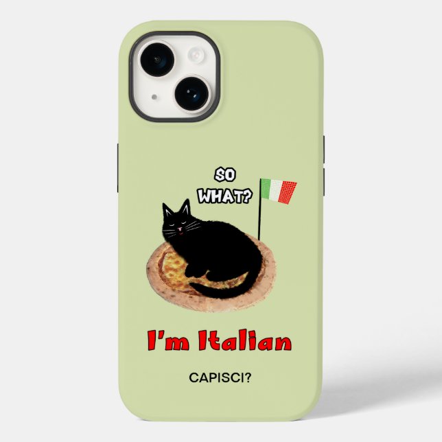 Katze und Pizza Case-Mate iPhone 14 Hülle (Rückseite)