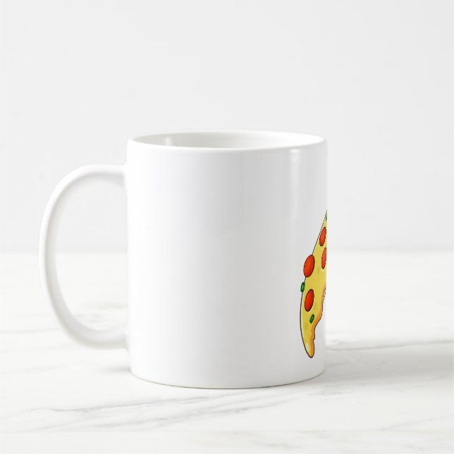 Katze und Pizza Kaffeetasse (Links)