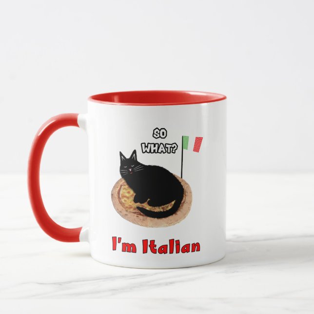 Katze und Pizza Tasse (Links)