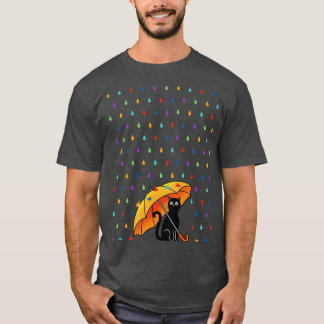 Katze und Regen T-Shirt