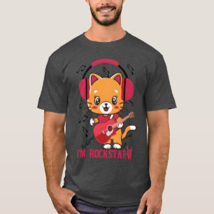 Katze und Rock Ich bin Rockstar Coole Katzenband R T-Shirt
