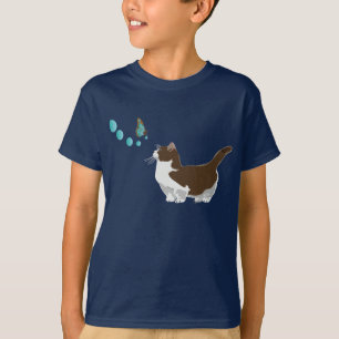 Katze und Schmetterling T-Shirt