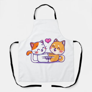 Katze und Shiba Inu Schürze