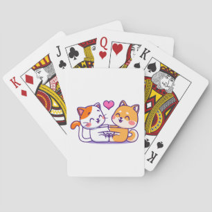 Katze und Shiba Inu Spielkarten