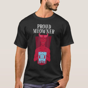 Katze und Teufel Haustier Stolzer Besitzer Kätzche T-Shirt