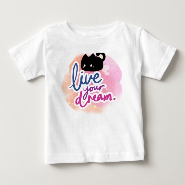 Katze und Traum Design T-Shirt (Vorderseite)