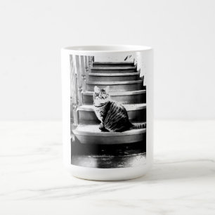 Katze und Treppe Kaffeetasse