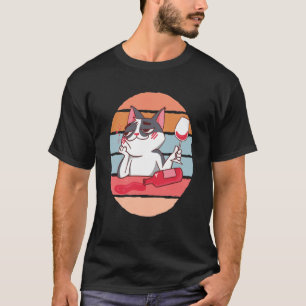 Katze und Wein T-Shirt